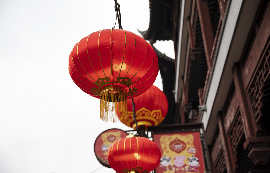 2019新年除夕元宵灯笼背景图片