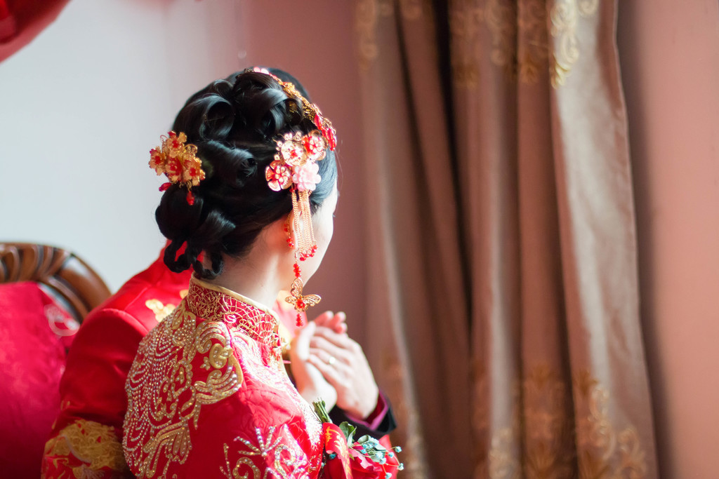 红色婚礼喜庆夫妻情侣结婚背景图片