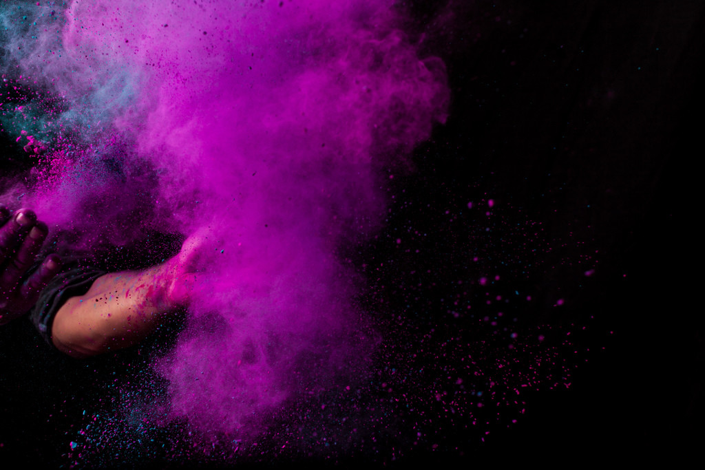 创意彩色粒子粉末图片