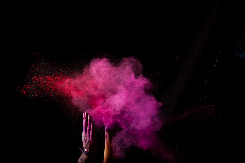 创意彩色粒子粉末图片