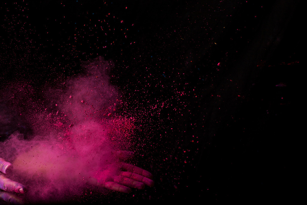 创意彩色粒子粉末图片