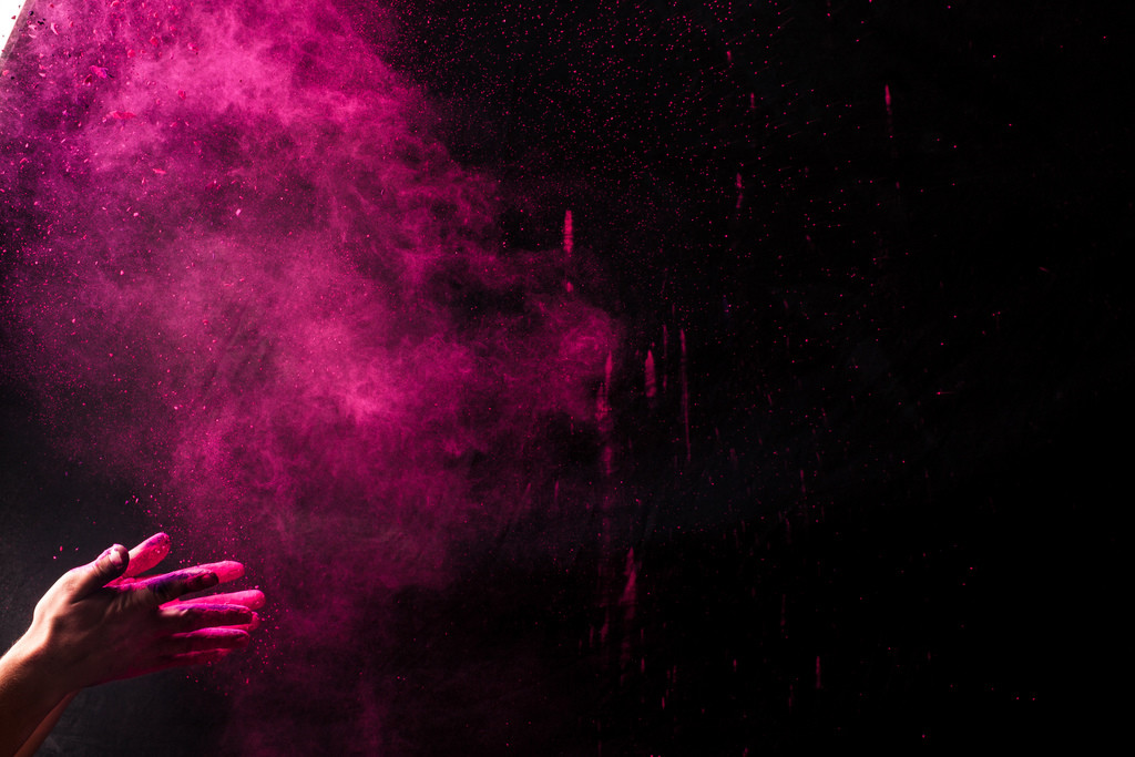 创意彩色粒子粉末图片