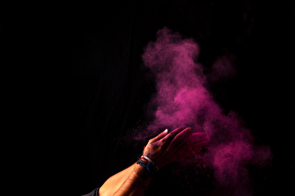 创意彩色粒子粉末图片