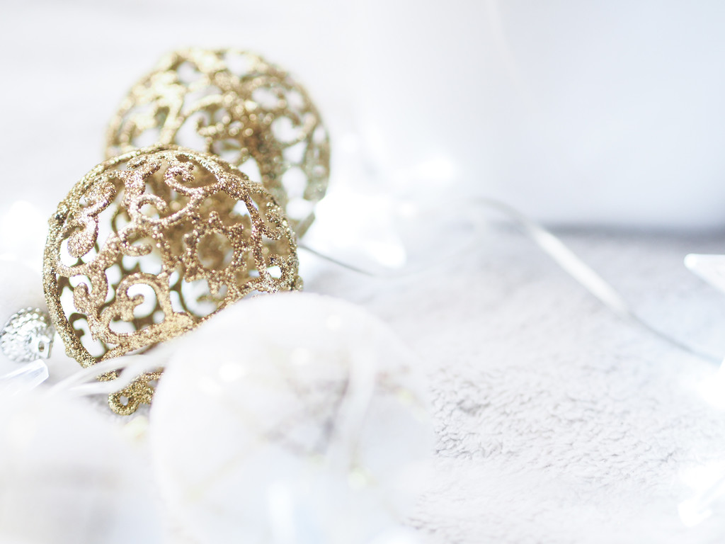 极简冬天新年圣诞节装饰背景图片