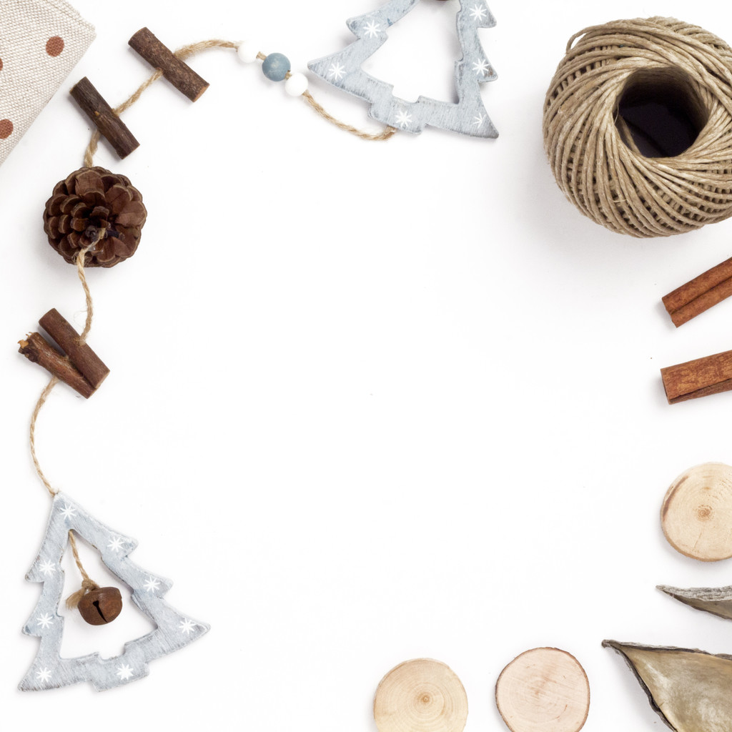 简约创意圣诞节装饰边框背景图片