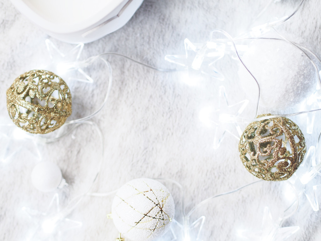 极简冬天新年圣诞节装饰背景图片