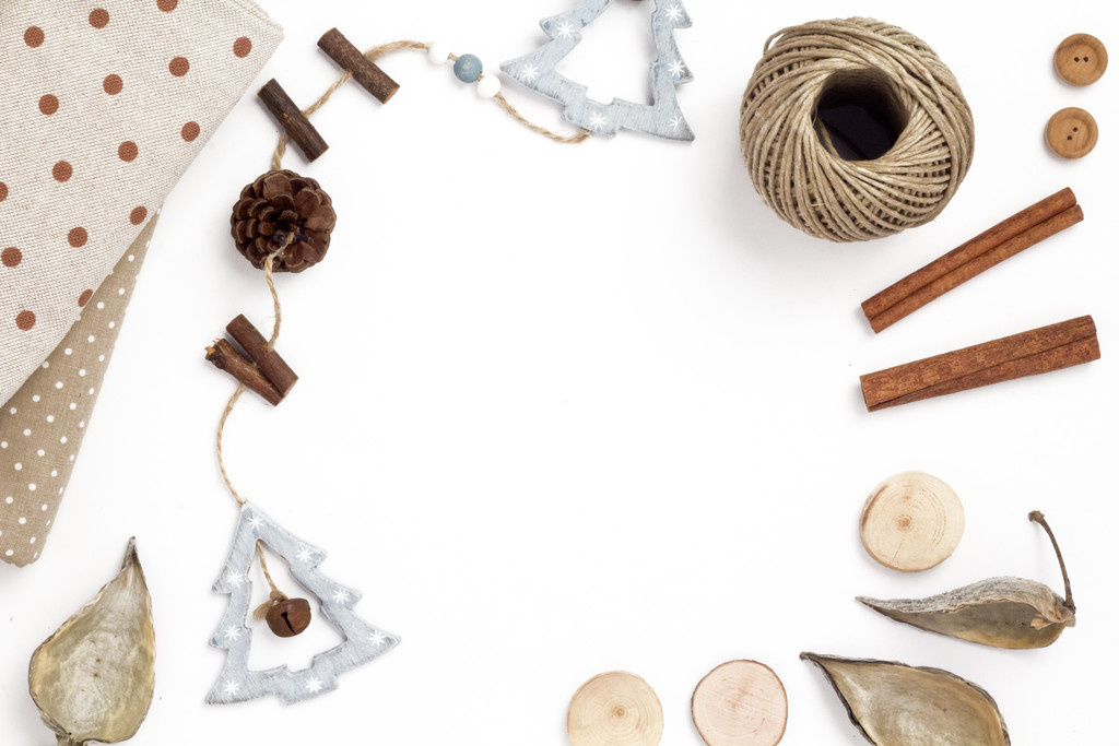 简约创意圣诞节装饰边框背景图片