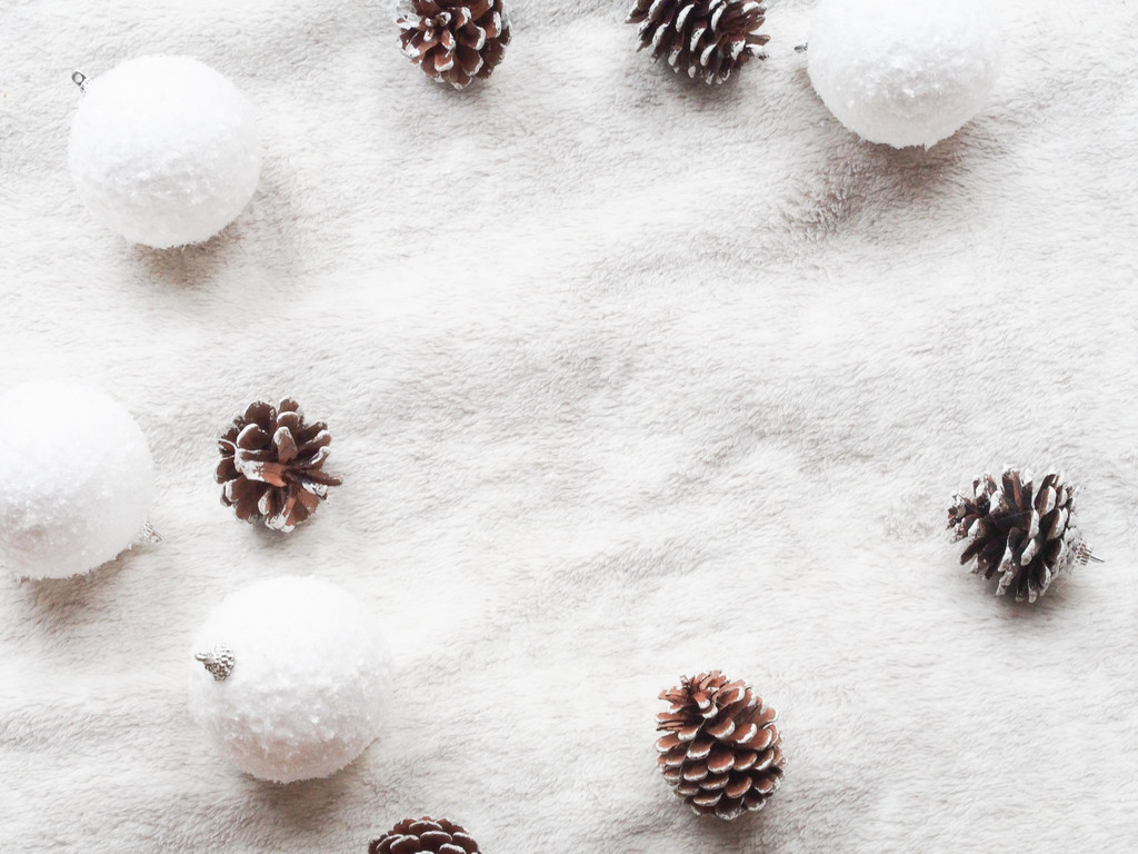 极简冬天新年圣诞节装饰背景图片