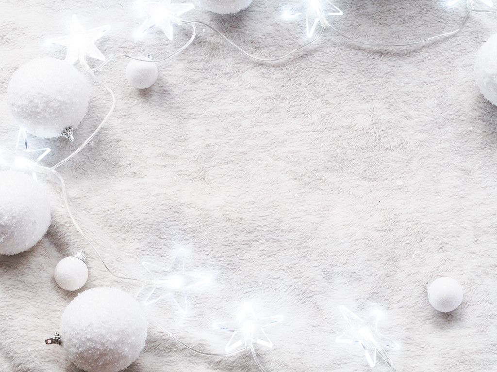 极简冬天新年圣诞节装饰背景图片