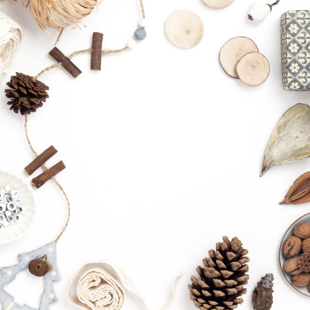 简约创意圣诞节装饰边框背景图片