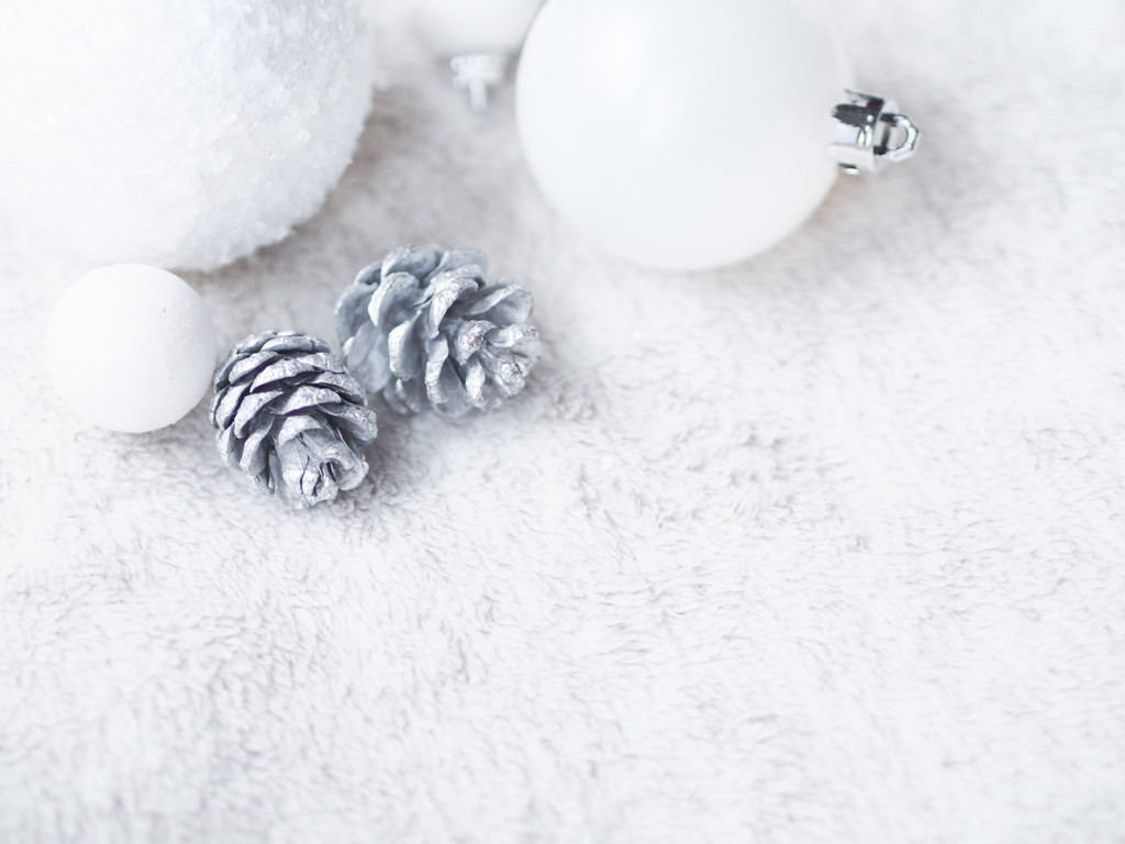 极简冬天新年圣诞节装饰背景图片