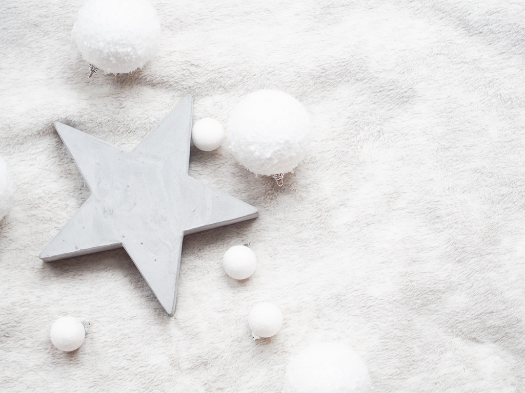 极简冬天新年圣诞节装饰背景图片