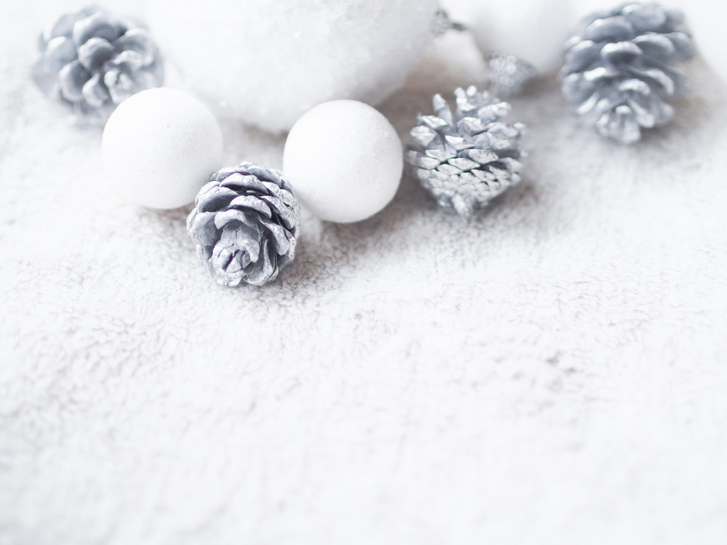 极简冬天新年圣诞节装饰背景图片