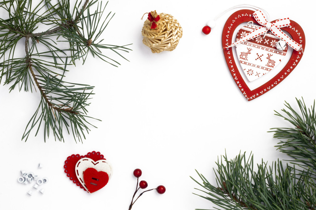 简约创意圣诞节装饰边框背景图片