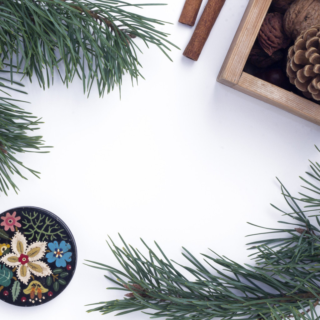 简约创意圣诞节装饰边框背景图片