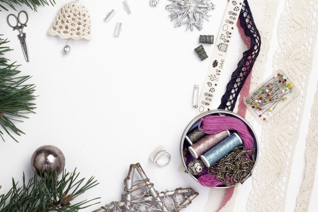 简约创意圣诞节装饰边框背景图片