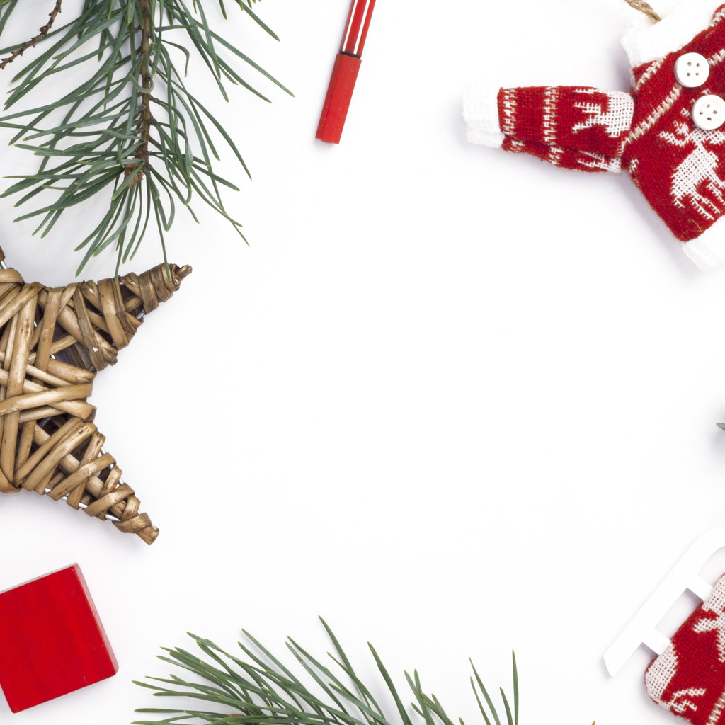 简约创意圣诞节装饰边框背景图片