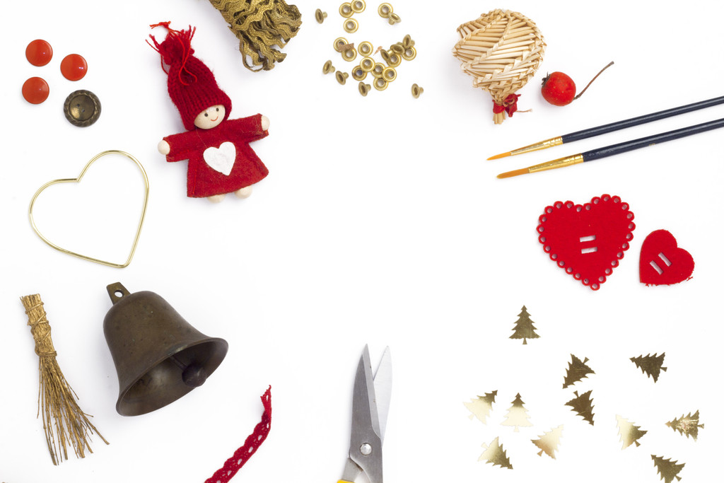 简约创意圣诞节装饰边框背景图片