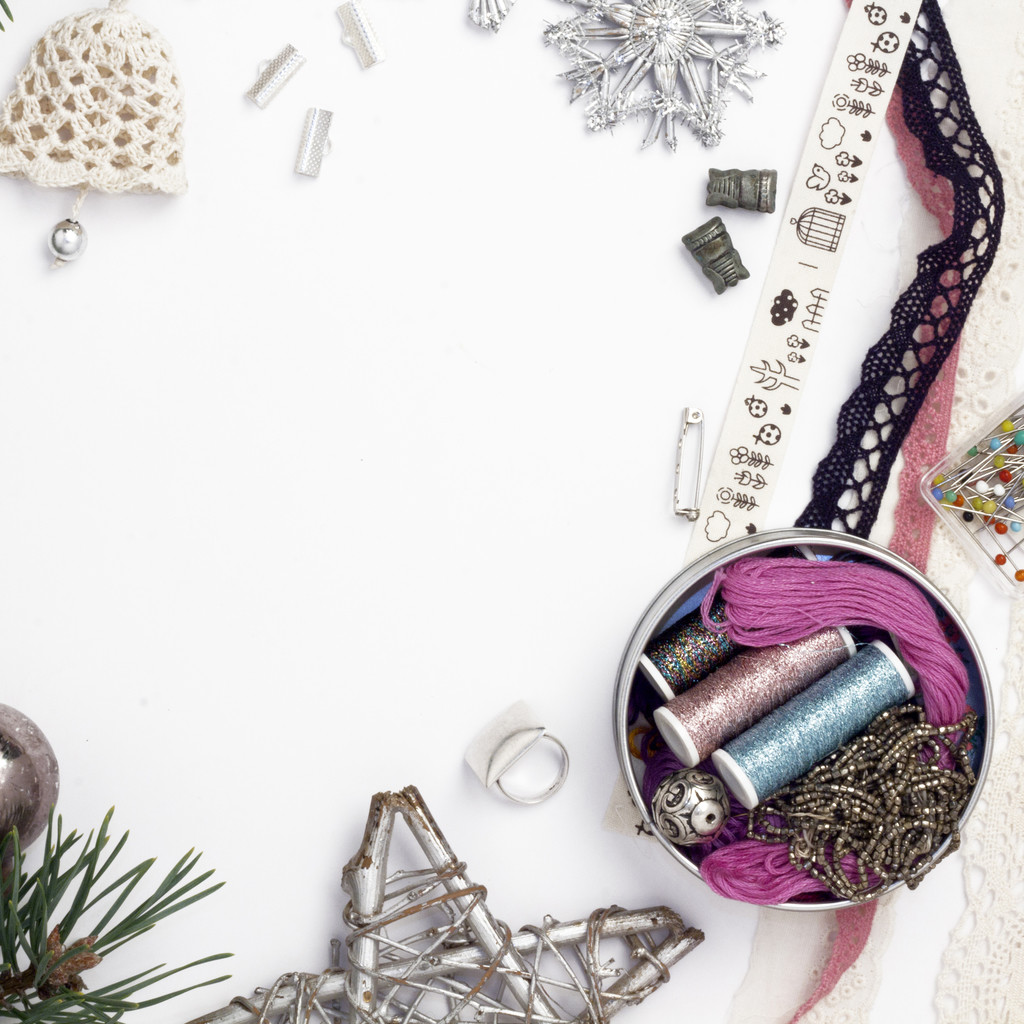 简约创意圣诞节装饰边框背景图片