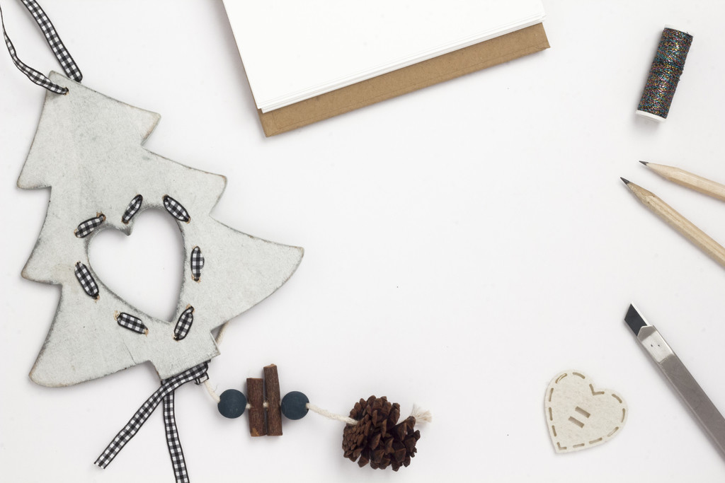 简约创意圣诞节装饰边框背景图片