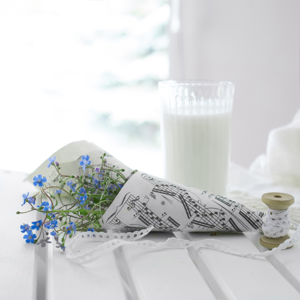 简约艺术感蓝色花卉图片