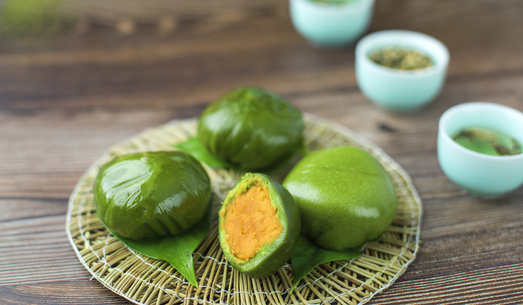 清明节青团背景图片