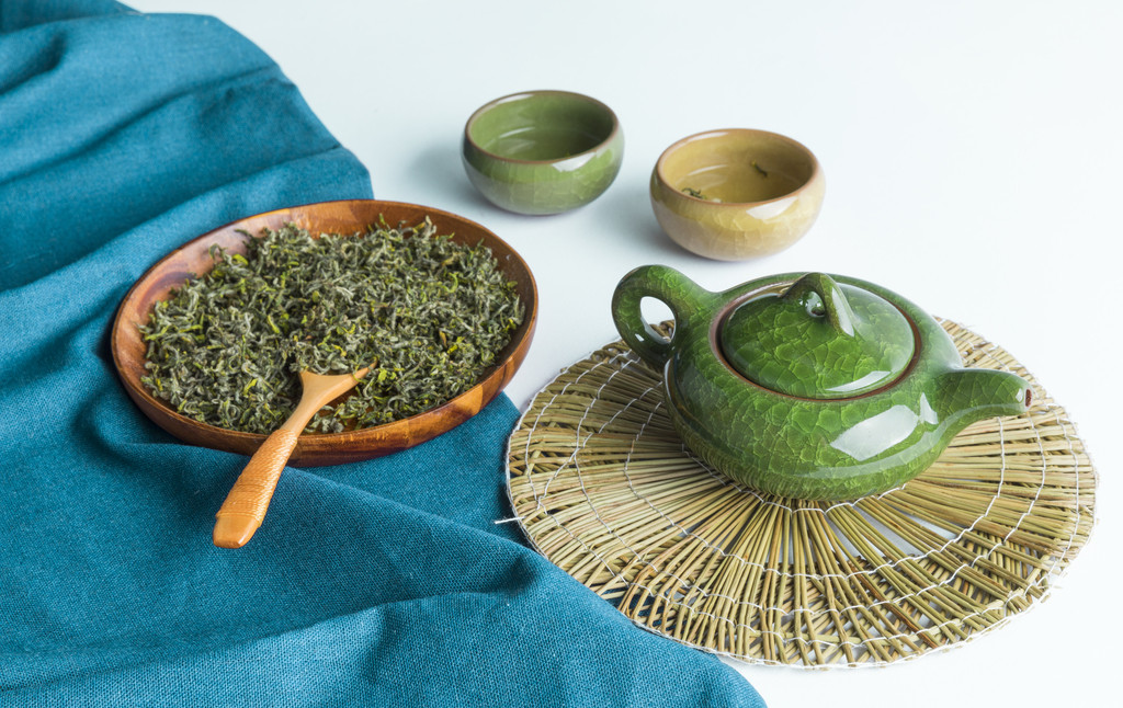 春季新茶喝茶背景图片
