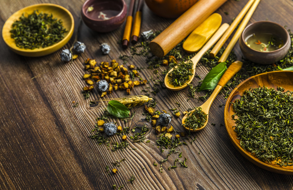 春季茶叶茶背景图片