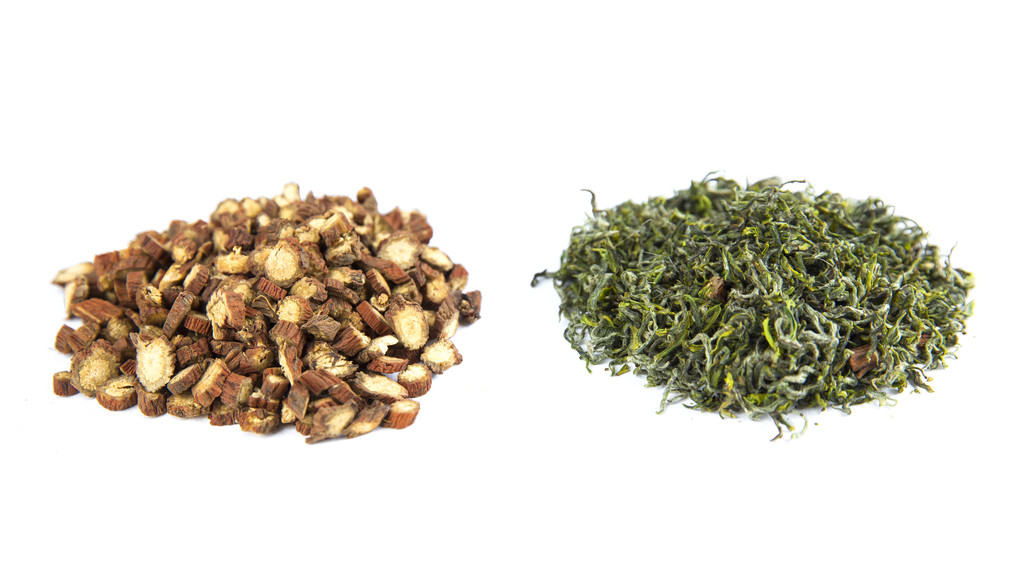 春季茶叶花茶背景图片