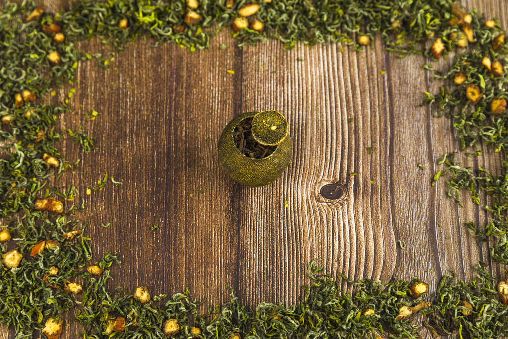 春季茶叶花茶背景图片
