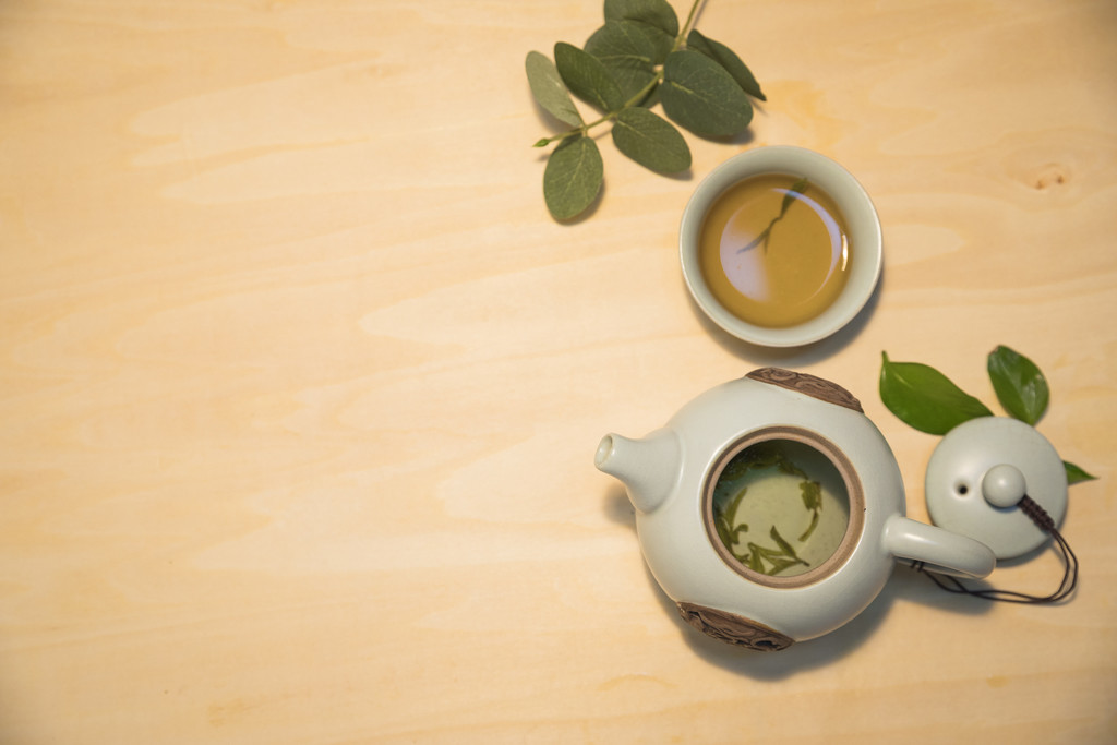春季新茶喝茶背景图片
