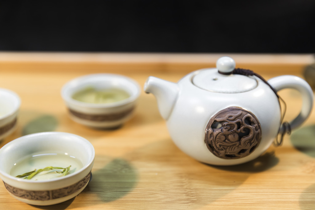 春季新茶喝茶背景图片
