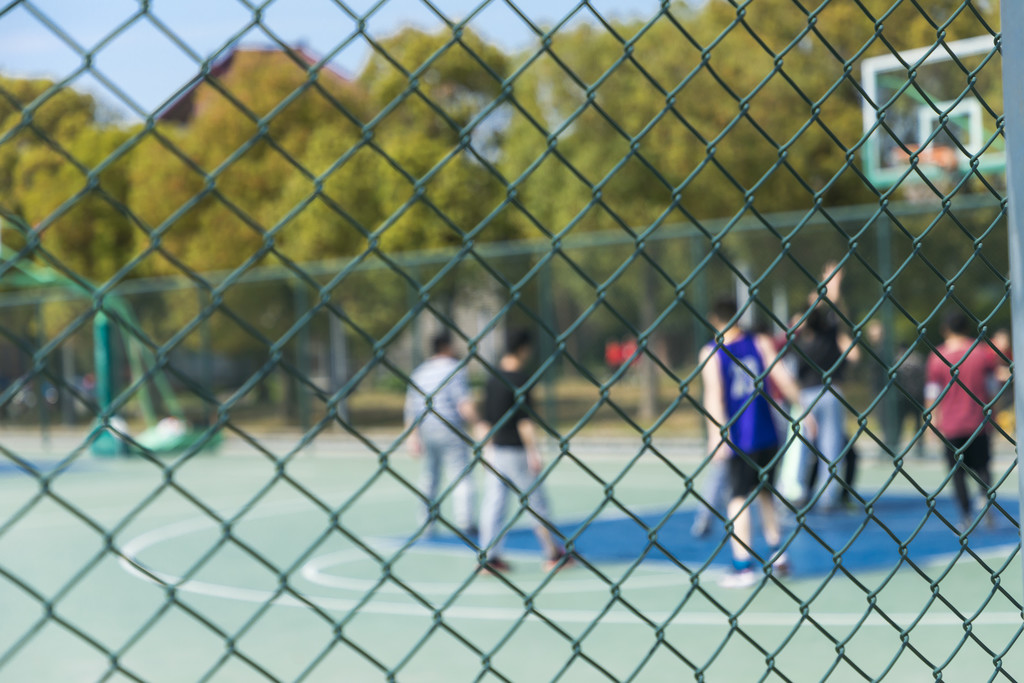 校园操场篮球跑道背景图片