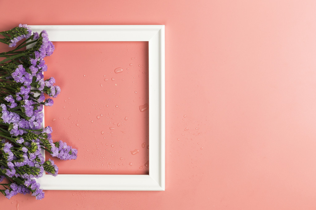 紫色清新勿忘我鲜花背景图片