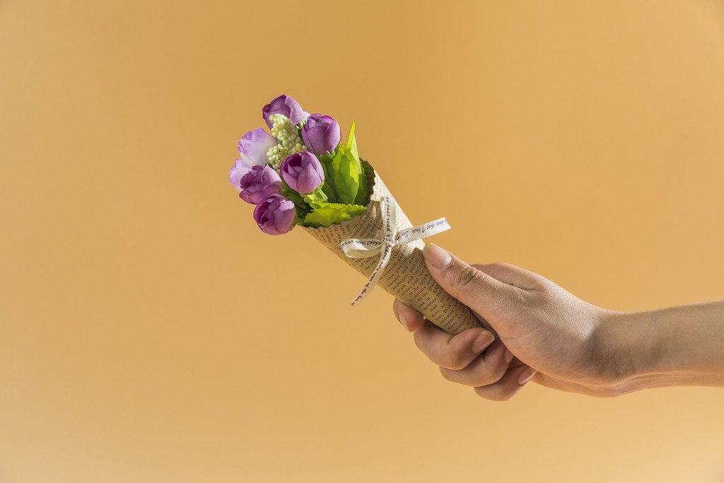 小清新鲜花礼物背景图片 