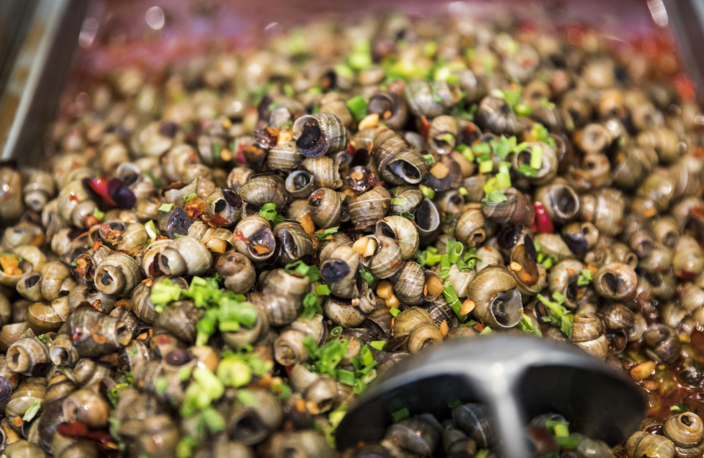 夜宵鲜美螺丝图片