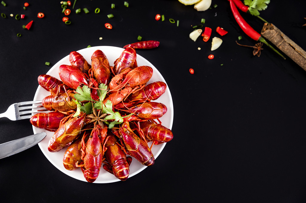 美食美味新鲜麻辣小龙虾