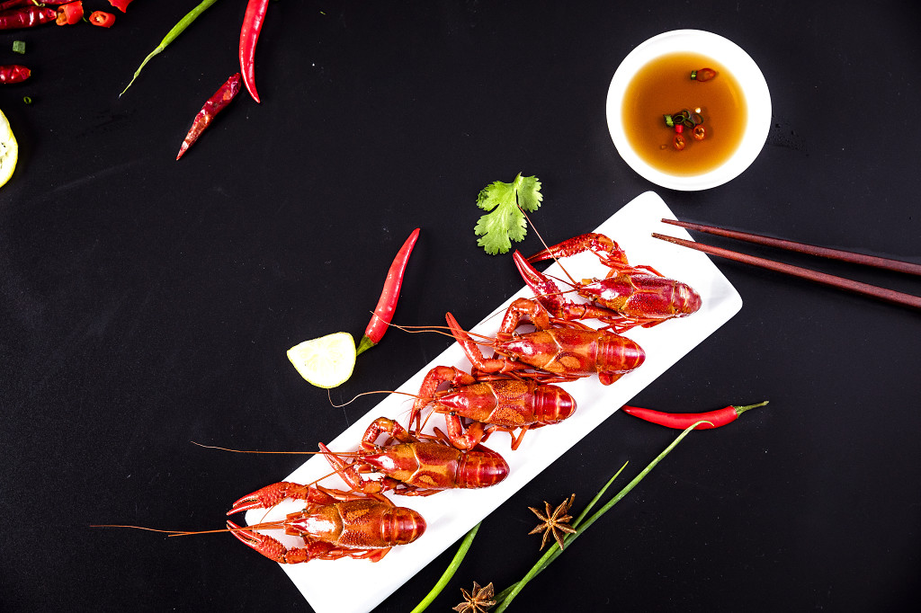 美食美味新鲜麻辣小龙虾