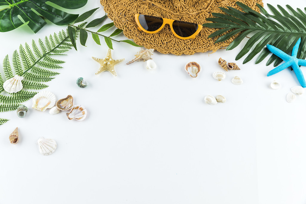 夏日度假静物色彩搭配图片