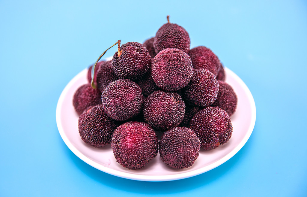 新鲜红色水果杨梅图片