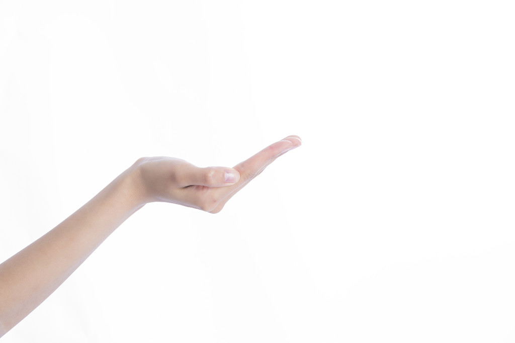 女士柔美手势手部动作背景图片