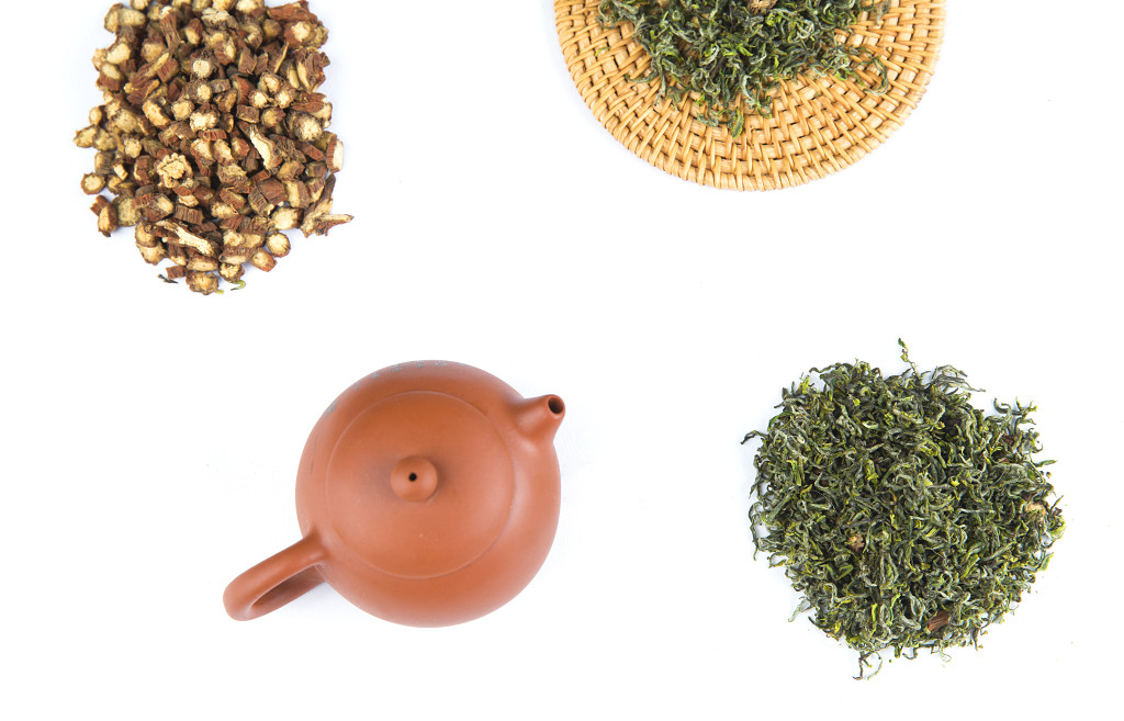 春季茶水绿茶背景图片