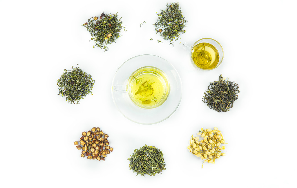 春季茶水绿茶背景图片