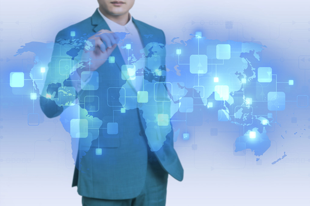 商务工商及社会网络之手图片