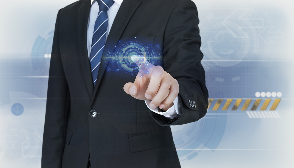 商务互联网经济数据手势图片