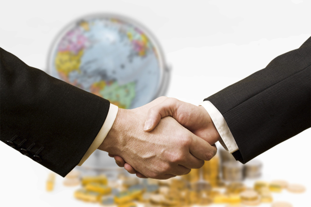 商务握手达成协议图片