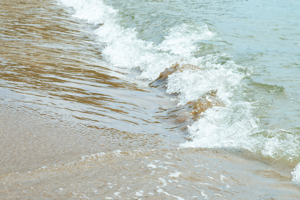 特写蓝绿色大海波纹图片