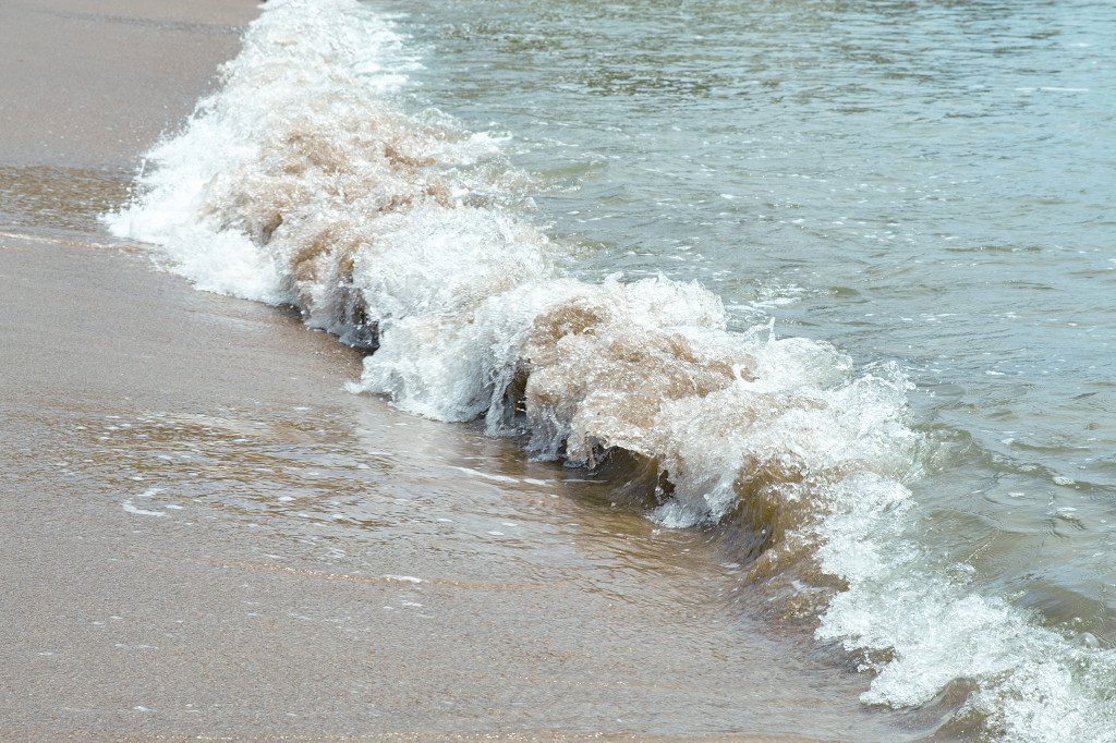 特写蓝绿色大海波纹图片