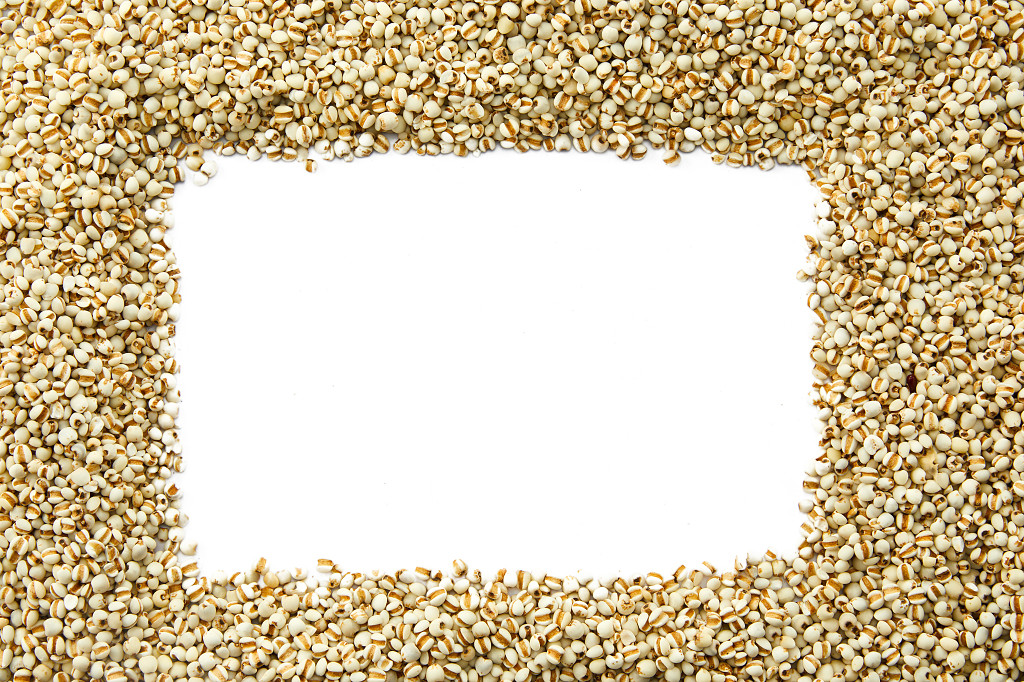 粮食实拍特写长方形五谷杂粮薏米米粒配图谷物谷物