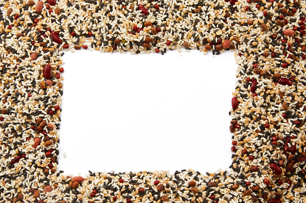 粮食实拍长方形五谷杂粮配图谷物谷物